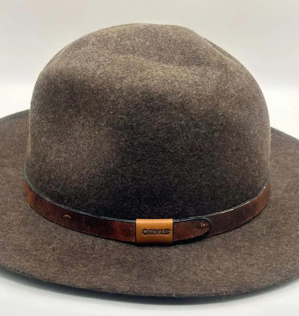 Orvis Wool Felt Fedora Hat with Leather Band
